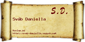 Sváb Daniella névjegykártya